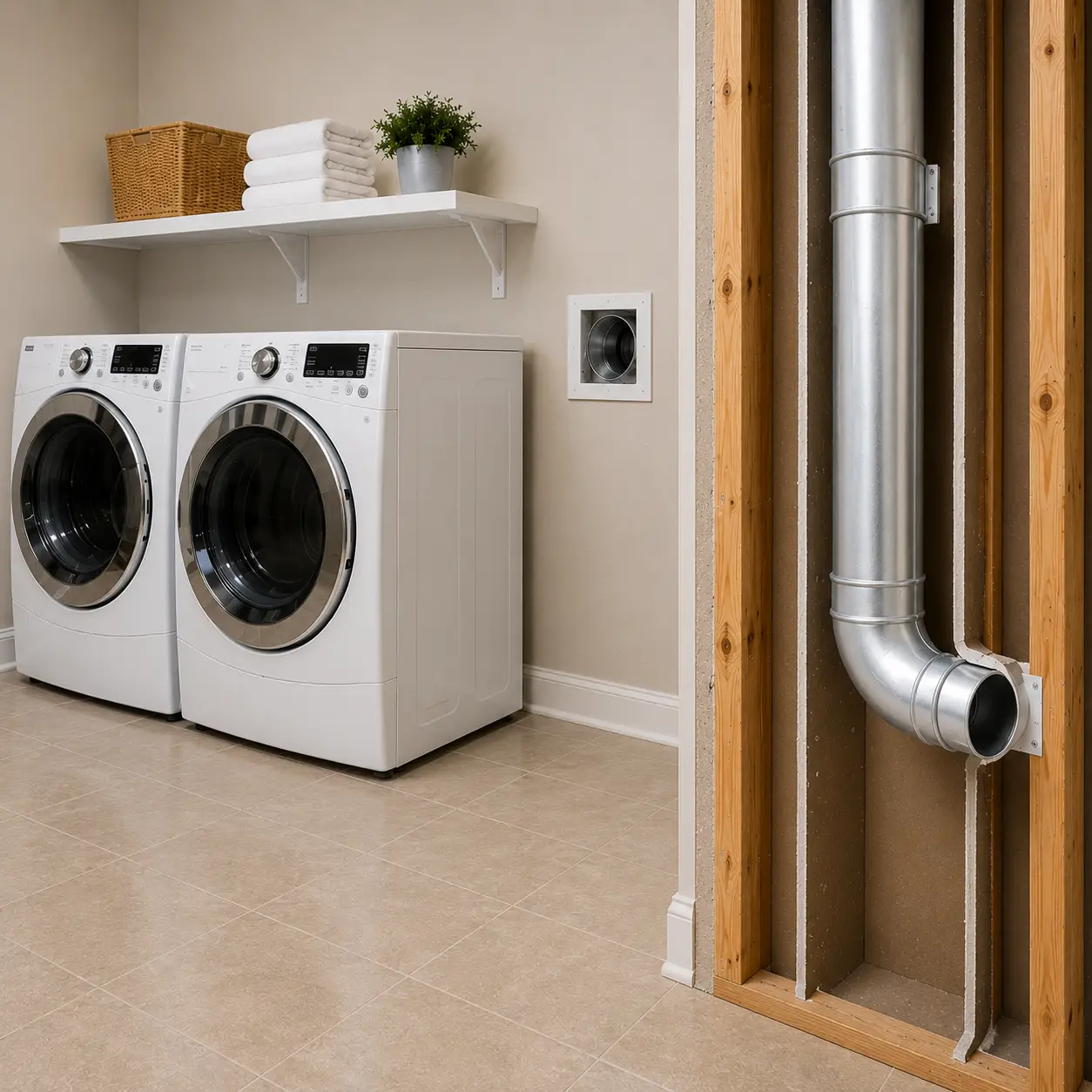 Blocked dryer vent exhaust cleaning service