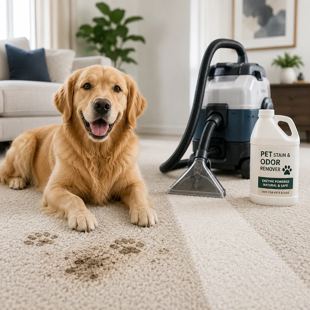 Fresh clean carpet for pet homes