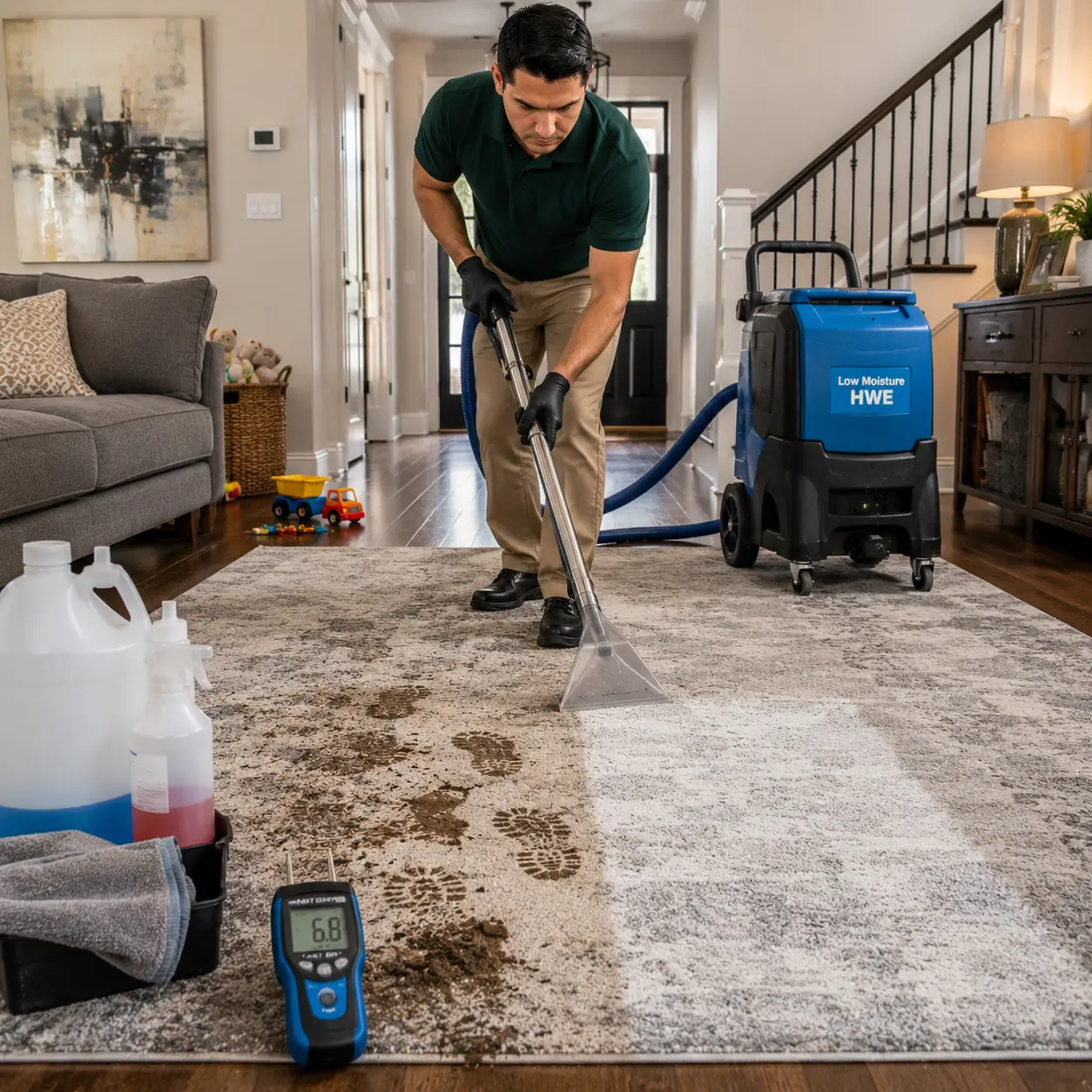 Synthetic area rug cleaning in Spring Texas